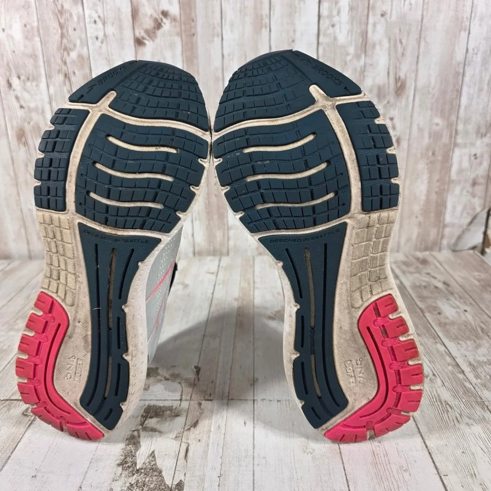 Brooks Glycerin 19 Womens Running Shoes Grey Navy Pink 1203431B110 Size 8.5 B